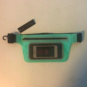 Mint green and black accessory belt bag